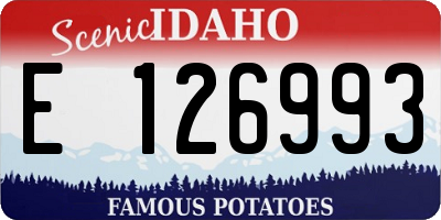 ID license plate E126993