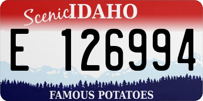 ID license plate E126994