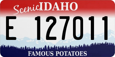 ID license plate E127011