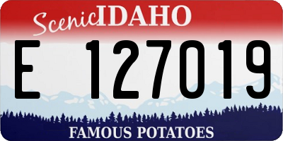 ID license plate E127019