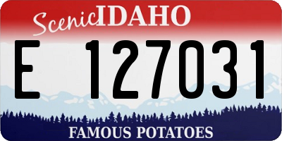 ID license plate E127031