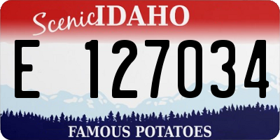 ID license plate E127034