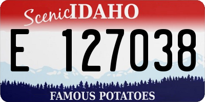 ID license plate E127038