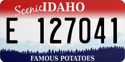 ID license plate E127041