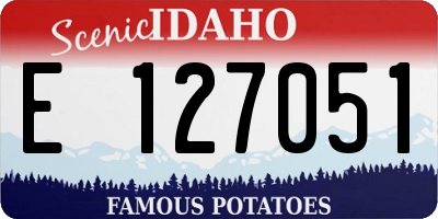 ID license plate E127051
