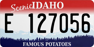 ID license plate E127056