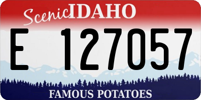 ID license plate E127057