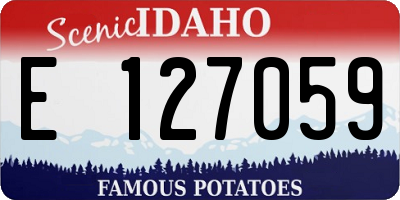 ID license plate E127059