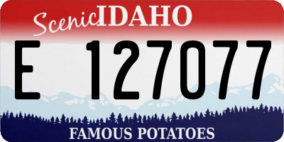 ID license plate E127077