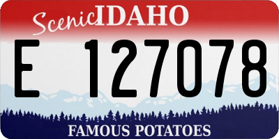 ID license plate E127078