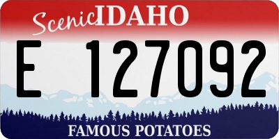 ID license plate E127092