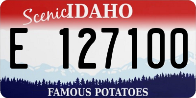 ID license plate E127100