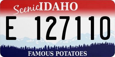 ID license plate E127110
