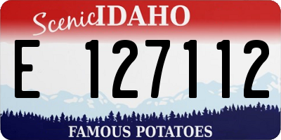ID license plate E127112