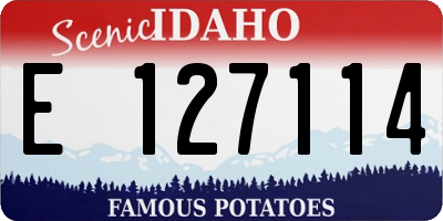 ID license plate E127114