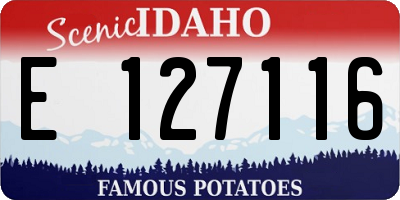 ID license plate E127116