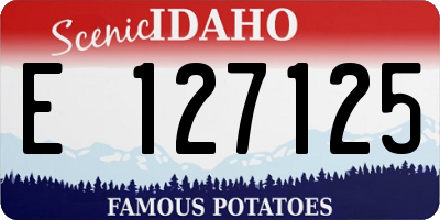 ID license plate E127125