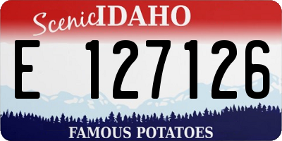 ID license plate E127126