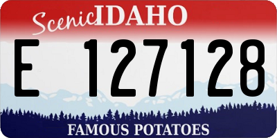 ID license plate E127128