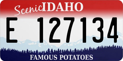 ID license plate E127134