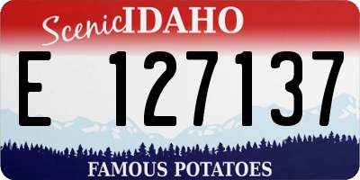 ID license plate E127137