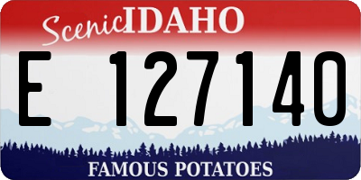 ID license plate E127140
