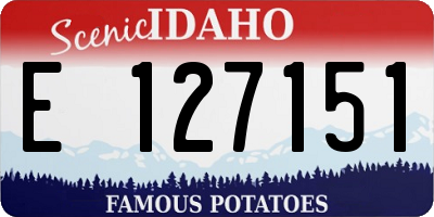 ID license plate E127151