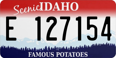 ID license plate E127154