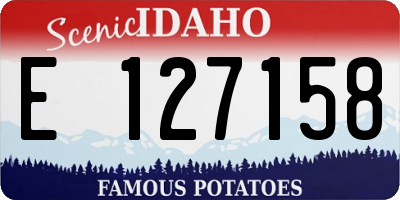 ID license plate E127158