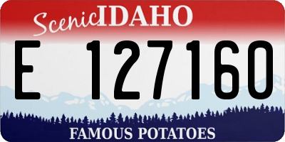 ID license plate E127160
