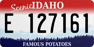 ID license plate E127161