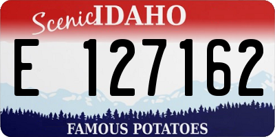 ID license plate E127162