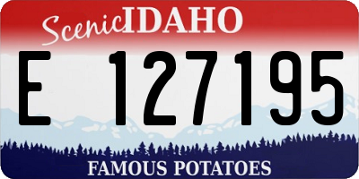 ID license plate E127195