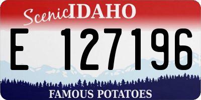 ID license plate E127196