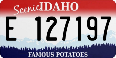 ID license plate E127197