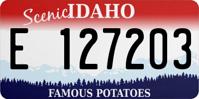 ID license plate E127203