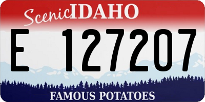 ID license plate E127207