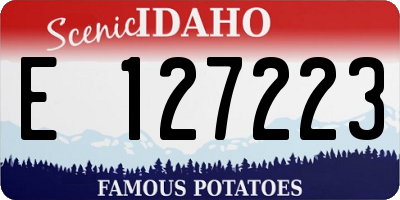 ID license plate E127223