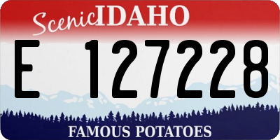 ID license plate E127228