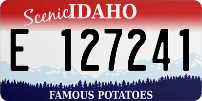 ID license plate E127241