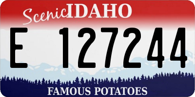 ID license plate E127244