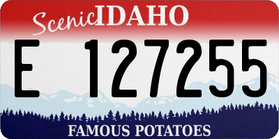 ID license plate E127255