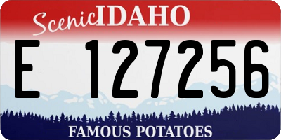 ID license plate E127256