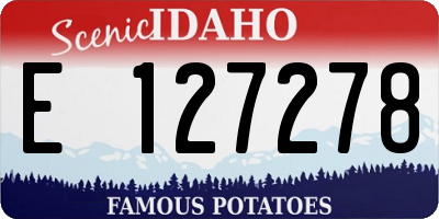 ID license plate E127278