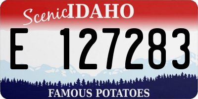 ID license plate E127283