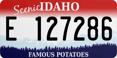 ID license plate E127286