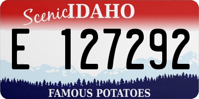 ID license plate E127292
