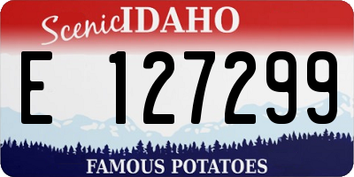 ID license plate E127299