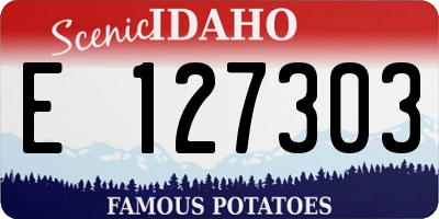 ID license plate E127303