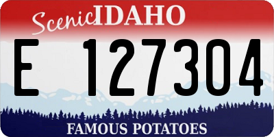 ID license plate E127304